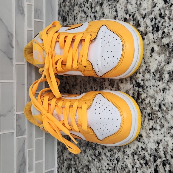 Nike Women's Sneakers Yellow and White - Picture 2 of 7